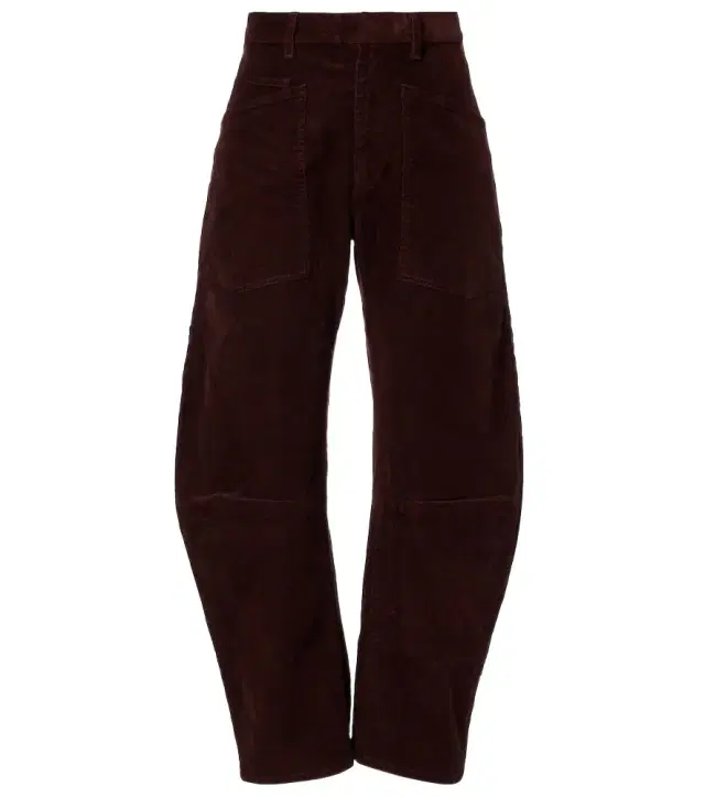 Shon mid-rise barrel-leg pants