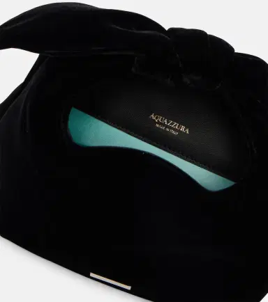 Aquazzura Bow Tie Small velvet tote bag | Thumbnail 4