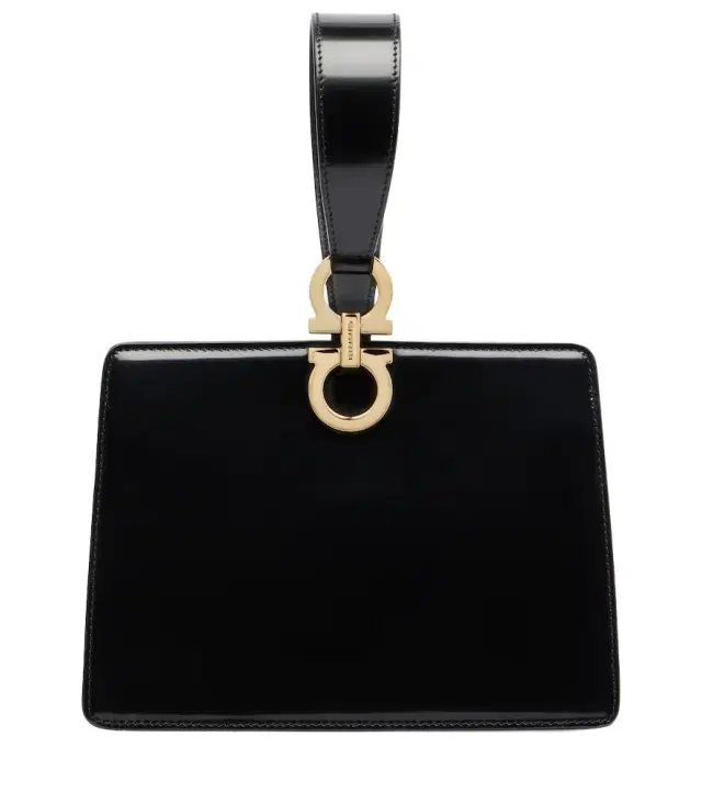 Ferragamo Small patent leather clutch