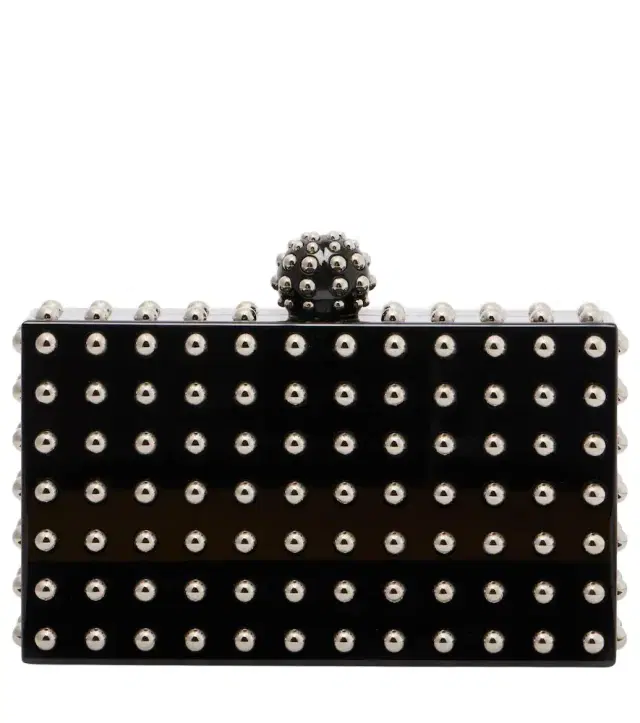Aquazzura Cosmic Mini studded clutch
