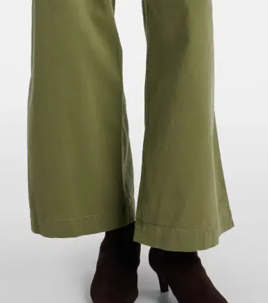 Nili Lotan Leon mid-rise cotton twill wide-leg pants | Thumbnail 6