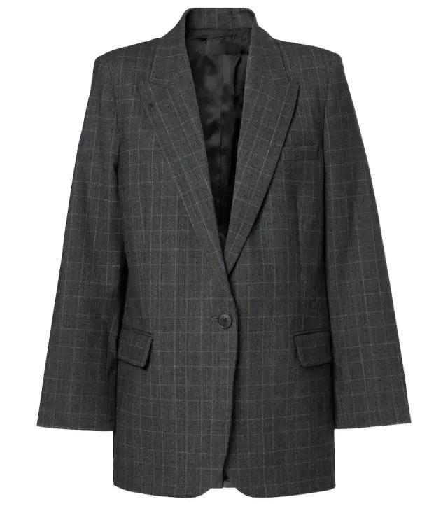 Nili Lotan Diane checked wool-blend blazer