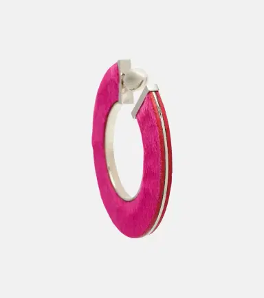 Alaïa Alaïa Leather-trimmed earrings | Thumbnail 2 Alaïa Alaïa Leather-trimmed earrings | Thumbnail 2