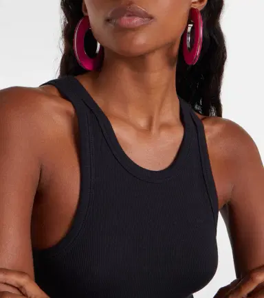 Alaïa Alaïa Leather-trimmed earrings | Thumbnail 6 Alaïa Alaïa Leather-trimmed earrings | Thumbnail 6