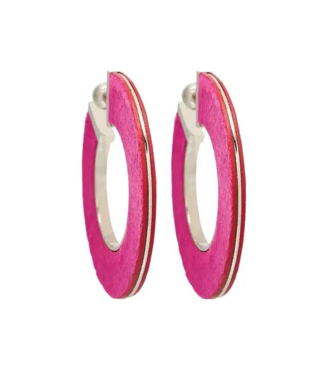Alaia Alaïa Leather-trimmed earrings