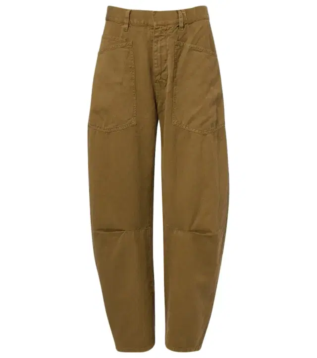 Nili Lotan Shon cotton and linen barrel-leg pants