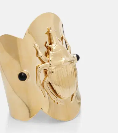 La DoubleJ Scarab gold-plated cuff bracelet | Thumbnail 2