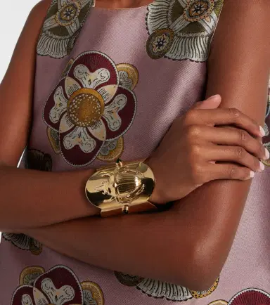 La DoubleJ Scarab gold-plated cuff bracelet | Thumbnail 4