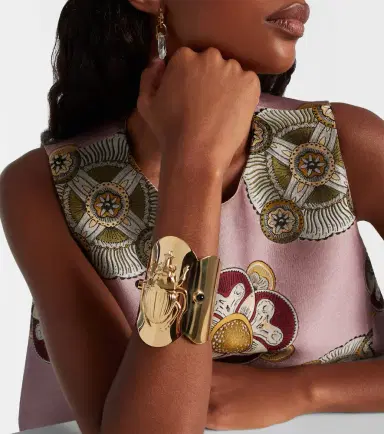La DoubleJ Scarab gold-plated cuff bracelet | Thumbnail 5