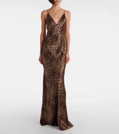 Nili Lotan Ira leopard-print silk gown | Thumbnail 2