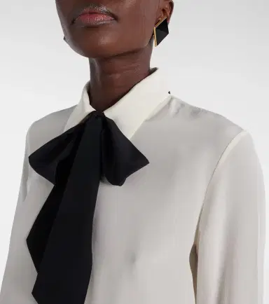 Nili Lotan Hanford scarf-detail silk shirt | Thumbnail 4 Nili Lotan Hanford scarf-detail silk shirt | Thumbnail 4