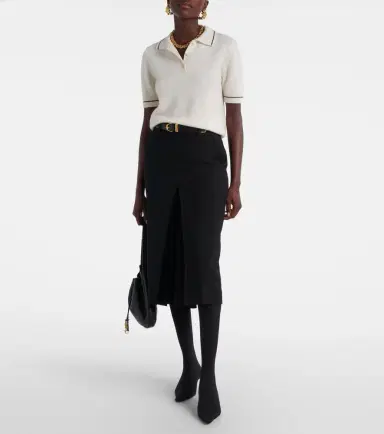 Nili Lotan Carline cashmere polo shirt | Thumbnail 4