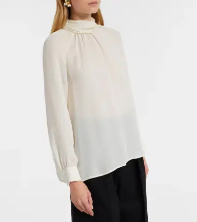 Nili Lotan Axelle silk georgette blouse | Thumbnail 3
