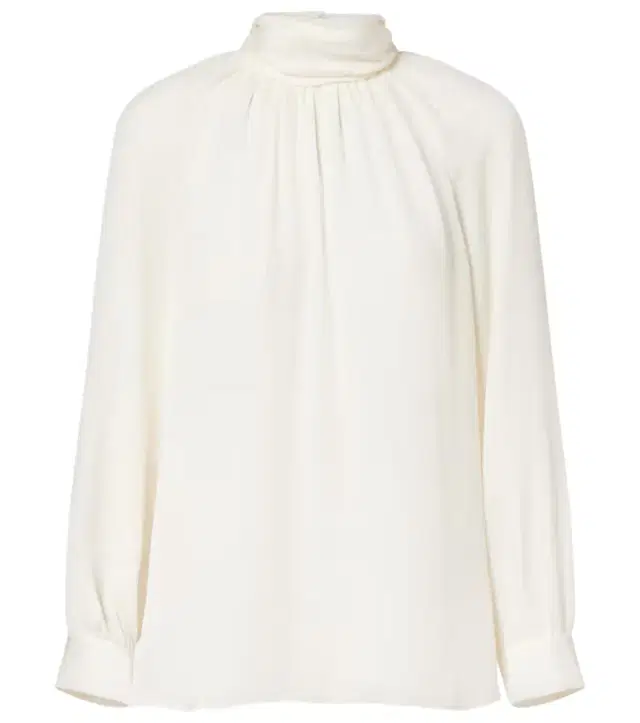 Nili Lotan Axelle silk georgette blouse