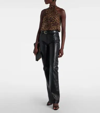 Nili Lotan Alla tie-neck leopard-print silk top | Thumbnail 2