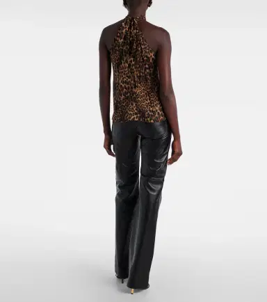 Nili Lotan Alla tie-neck leopard-print silk top | Thumbnail 3