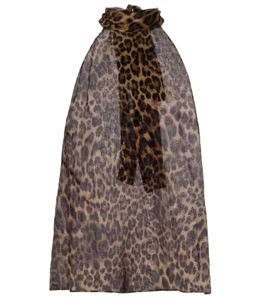 Nili Lotan Alla tie-neck leopard-print silk top | Thumbnail 1