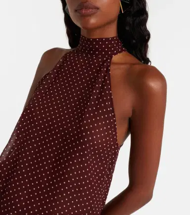 Nili Lotan Alla polka-dot halterneck silk top | Thumbnail 3