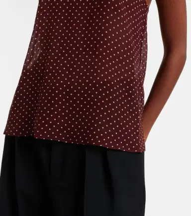 Nili Lotan Alla polka-dot halterneck silk top | Thumbnail 6