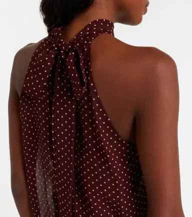 Nili Lotan Alla polka-dot halterneck silk top | Thumbnail 7