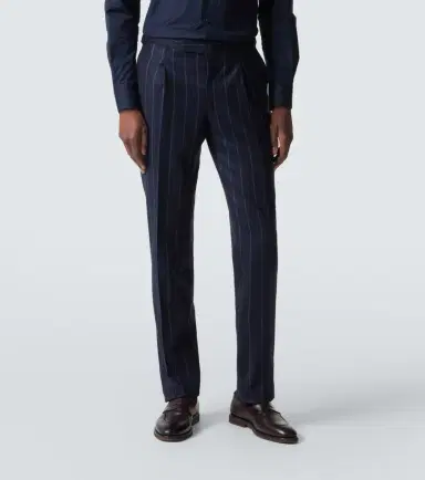 Thom Sweeney Chalk stripe wool and cashmere suit | Thumbnail 4