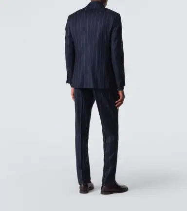 Thom Sweeney Chalk stripe wool and cashmere suit | Thumbnail 6