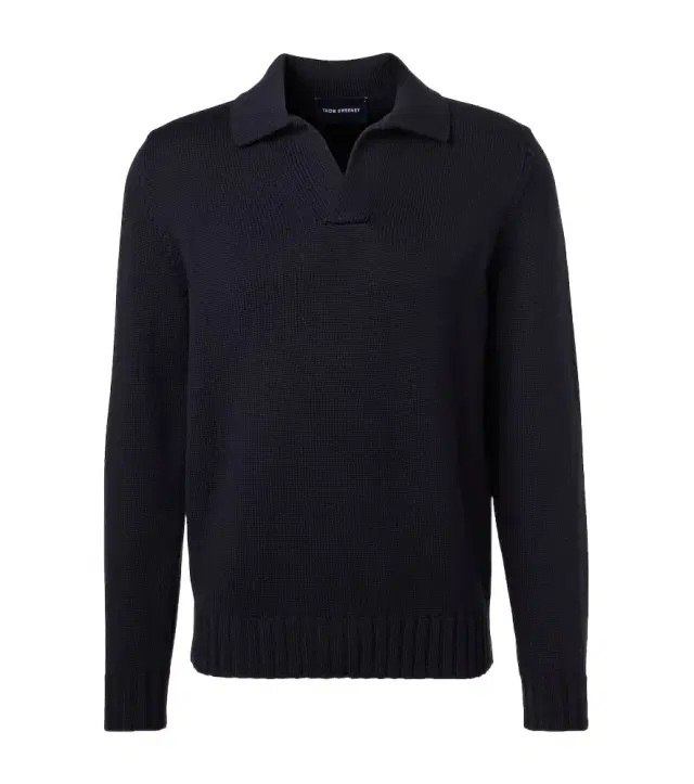 Wool polo sweater