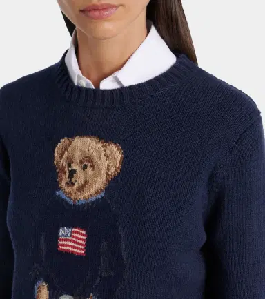 Polo Ralph Lauren Polo Bear intarsia cotton and linen sweater | Thumbnail 3
