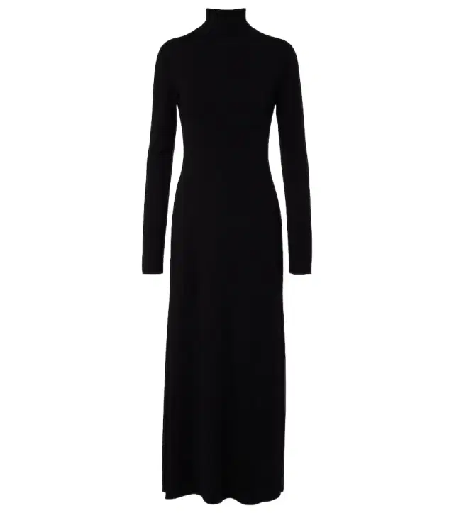 Leoline turtleneck virgin wool maxi dress