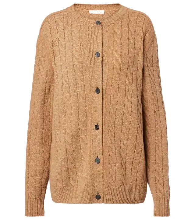Loneke cable-knit wool cardigan