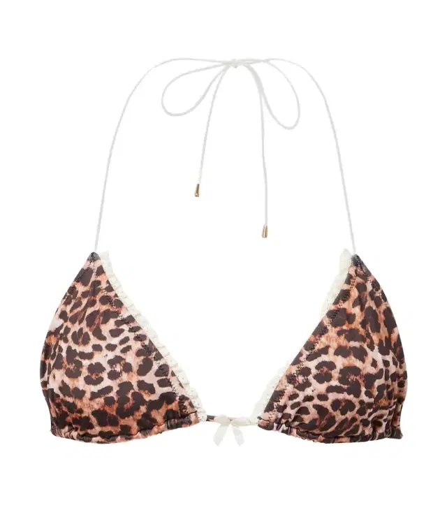 Bananhot Flora leopard-print bikini top