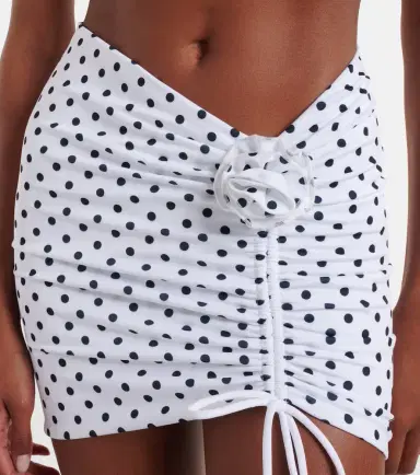 Bananhot Stefani polka-dot ruched miniskirt | Thumbnail 3