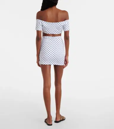 Bananhot Stefani polka-dot ruched miniskirt | Thumbnail 4