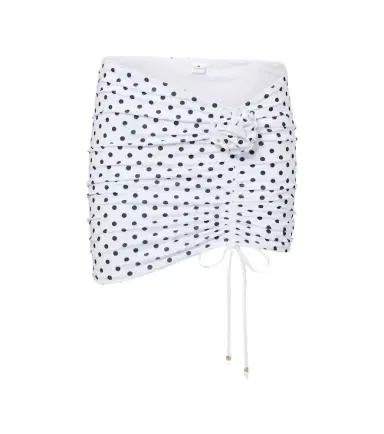 Bananhot Stefani polka-dot ruched miniskirt | Thumbnail 1