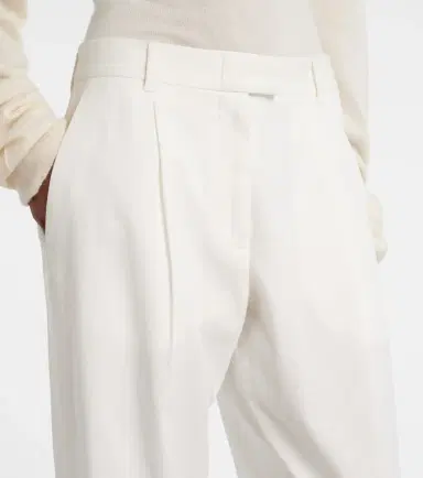 The Row Neriah cotton and cashmere straight pants | Thumbnail 3 The Row Neriah cotton and cashmere straight pants | Thumbnail 3