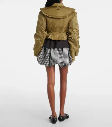 Ganni Cropped ruched bomber jacket | Thumbnail 3