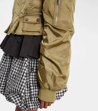 Ganni Cropped ruched bomber jacket | Thumbnail 4
