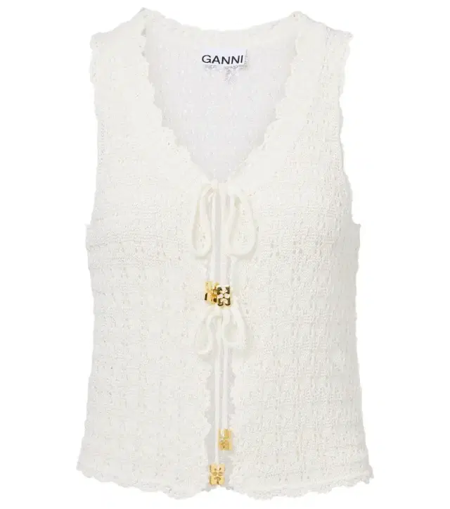 Ganni Crochet top
