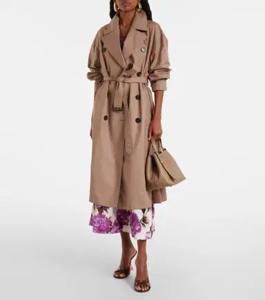 Max Mara Fiorito cotton-blend twill trench coat | Thumbnail 3 Max Mara Fiorito cotton-blend twill trench coat | Thumbnail 3