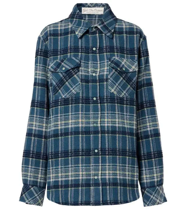 God's True Cashmere Checked cashmere shirt