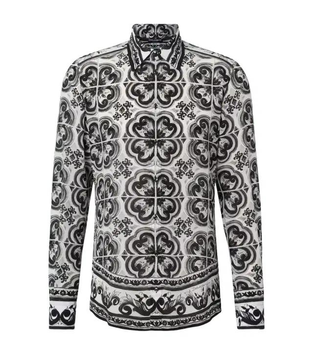 Martini Majolica silk twill shirt