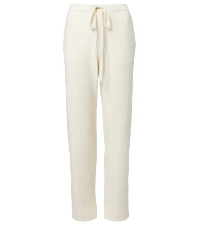 Embellished cashmere wide-leg pants