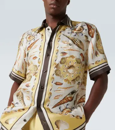 Dolce & Gabbana Printed silk twill bowling shirt | Thumbnail 2