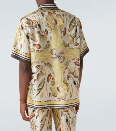 Dolce & Gabbana Printed silk twill bowling shirt | Thumbnail 3