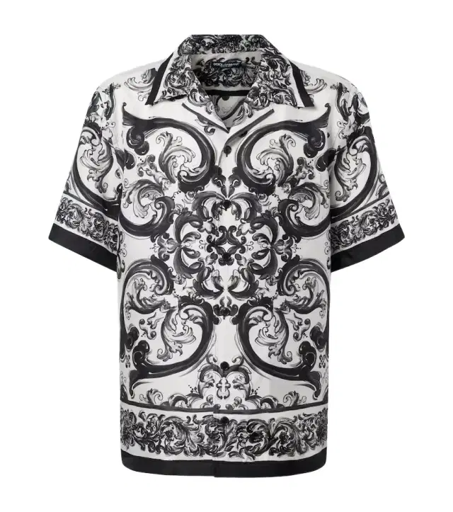 Majolica silk twill bowling shirt
