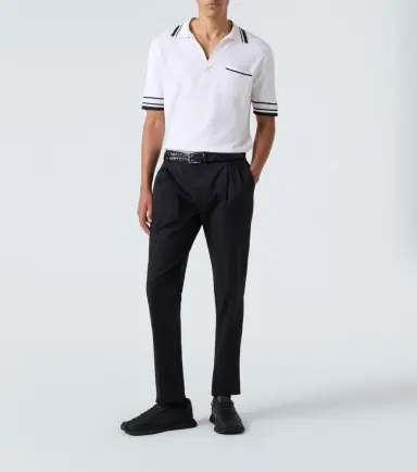 Dolce & Gabbana Silk-blend polo shirt | Thumbnail 5