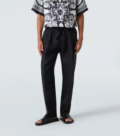Dolce & Gabbana Linen straight pants | Thumbnail 4 Dolce & Gabbana Linen straight pants | Thumbnail 4