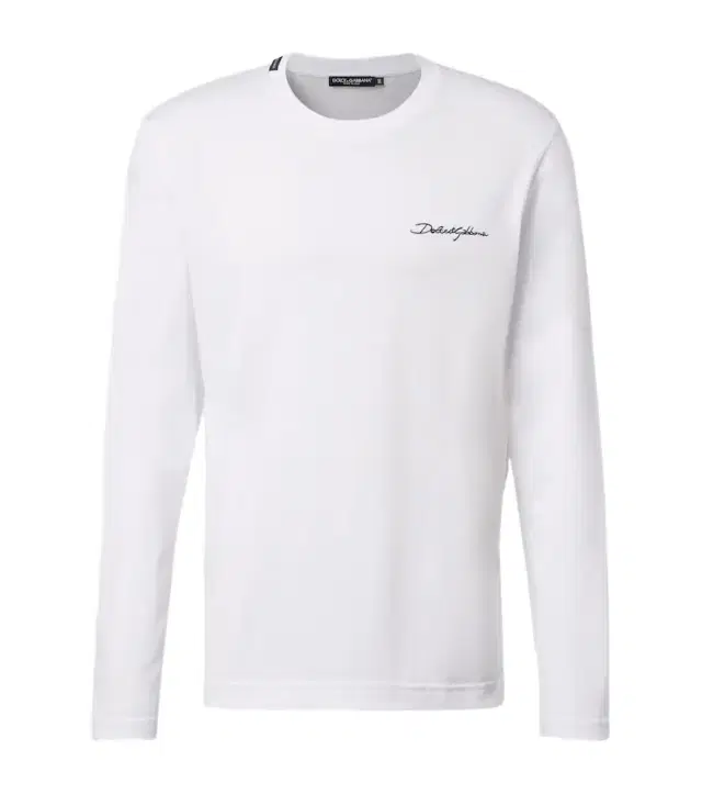 Dolce & Gabbana Logo embroidered cotton jersey T-shirt