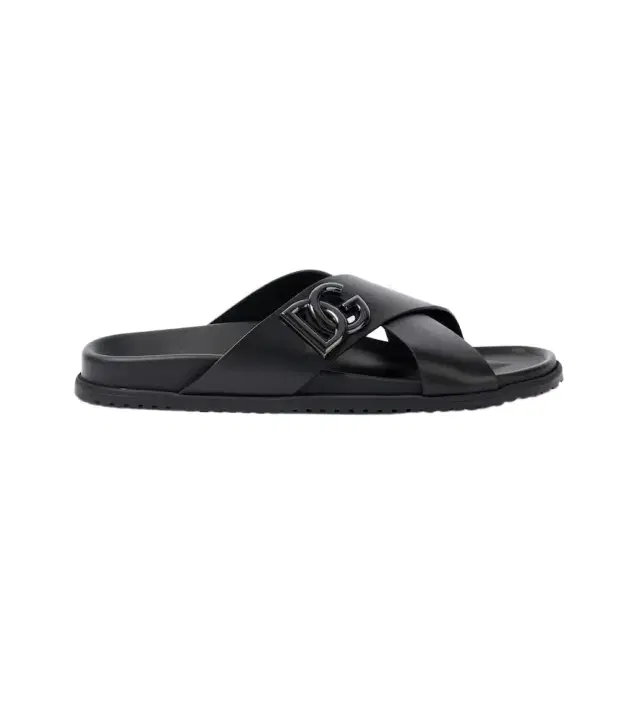 Leather slides