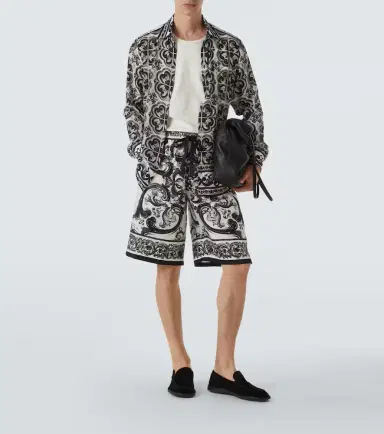 Dolce & Gabbana Majolica silk twill shorts | Thumbnail 3 Dolce & Gabbana Majolica silk twill shorts | Thumbnail 3